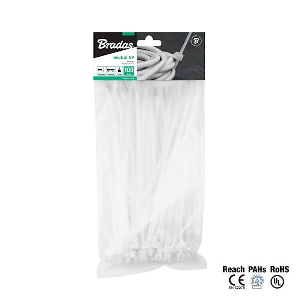 Set of 40 products. Cable ties 2,5 x 120mm NEUTRAL, 100pcs.