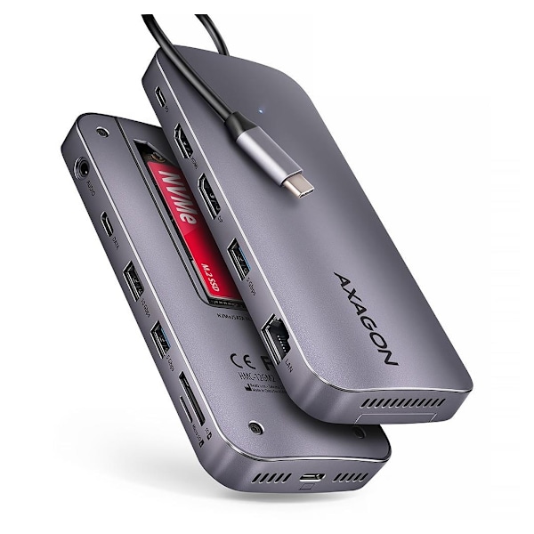 AXAGON, USB-C 10 Gbps GEN2COMBO 12in1 Hub, HMC-12GM2