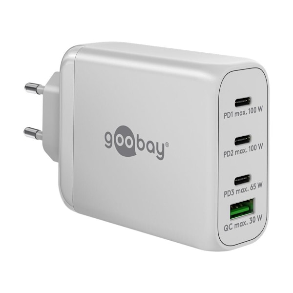Goobay, USB-C PD Multiport Snabbladdare (100 W), 65556 Vit