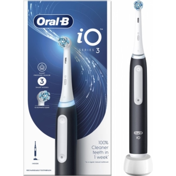 Elektrisk tandborste iO3 Matt Svart, Oral-B