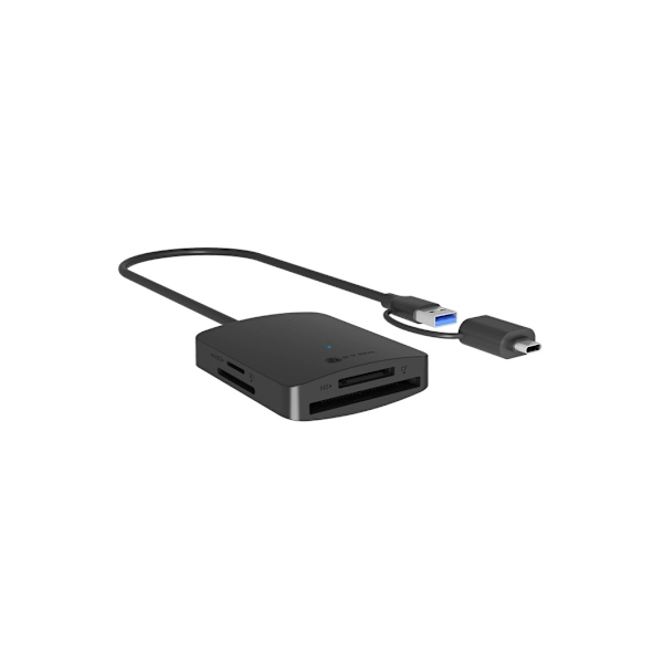 Raidsonic, 4-i-1 kortläsare med USB 3.2 Gen 1 Typ-A + Type-C, IB-CR302-CU3