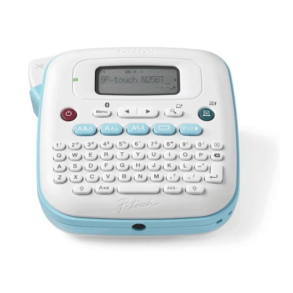 Brother, Bordsetiketteringsmaskin med Bluetooth, Btag 12 mm, PT-N25BT Blå, Vit