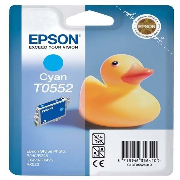 EPSON Cyan T0552 blækpatron - Standardkapacitet 8ml - 290 sider