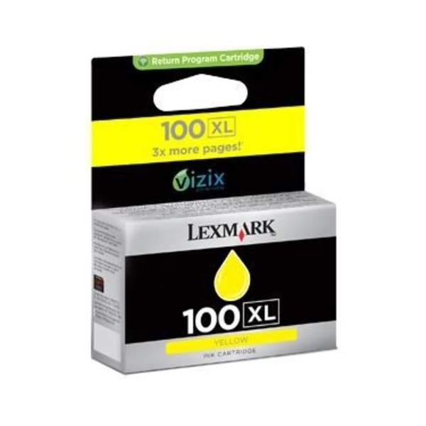 Lexmark 100XL gul bläckpatron - Hög kapacitet - Paket med 1