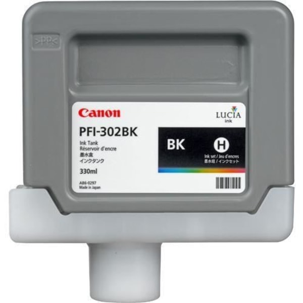 Canon PFI-302BK bläckpatron - Svart - imagePROGRAF iPF8100 iPF9100 - 330 ml