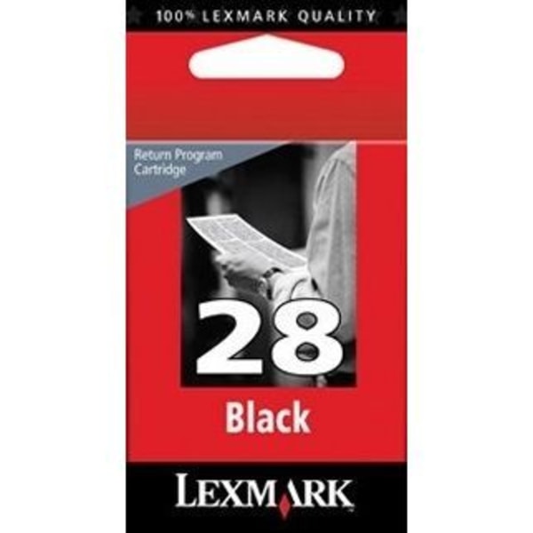 Lexmark nr.28 svart patron med moderat användning: 018…