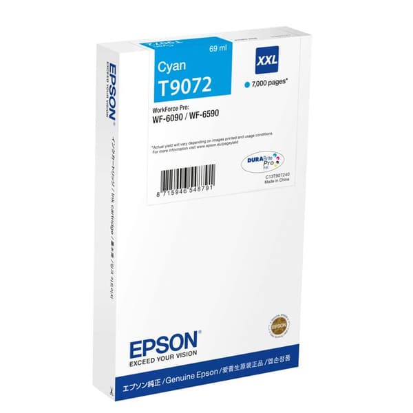 Cyan XXL blækpatron til Epson WorkForce Pro - EPSON mærke