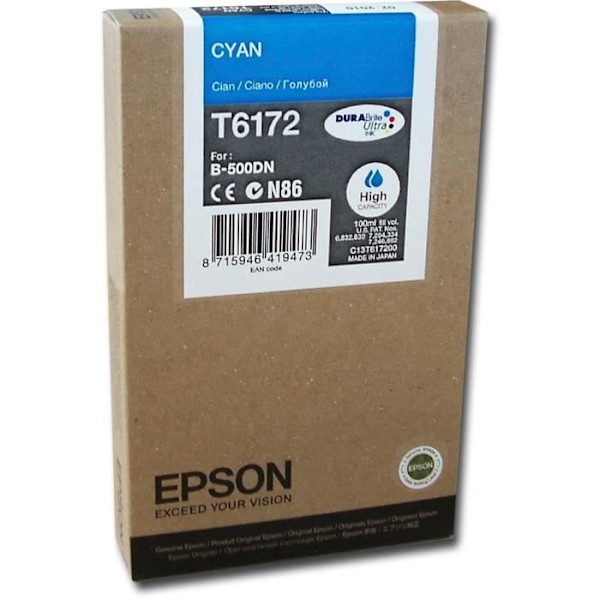 EPSON Pack of 1 Cartridge T6172 - Cyan - Hög kapacitet 100ml