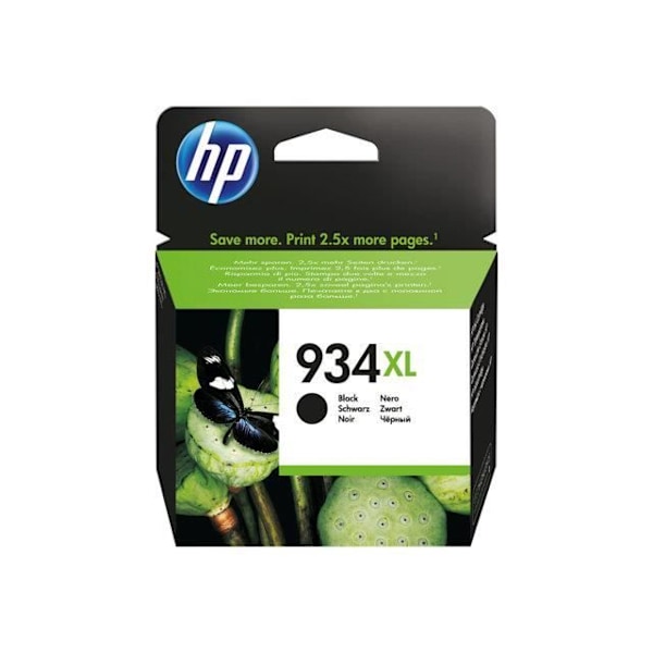 HP 934XL Inkjet Cartridge - Sort - Inkjet - High Yield - 1000 sider - 1 / Pakke