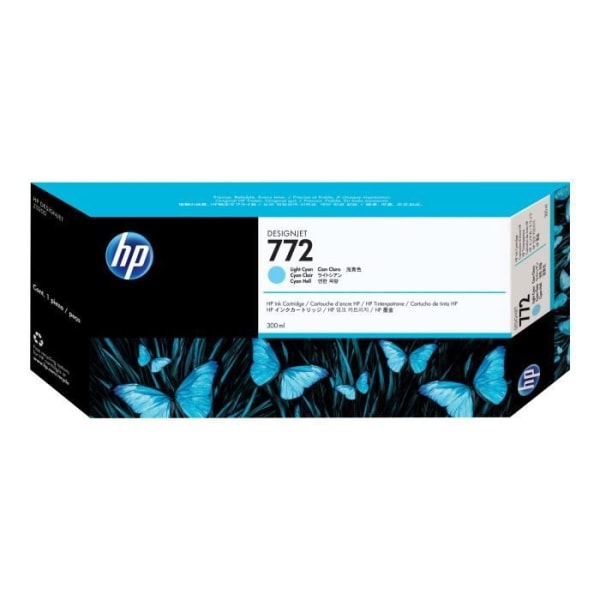 HP 772 bläckpatron - ljuscyan - 300 ml - för DesignJet HD Pro MFP, Z5200, Z5400 PostScript