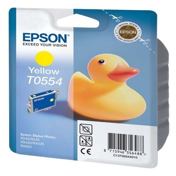 EPSON blækpatron T0554 - Gul - Standardkapacitet 8ml - 290 sider
