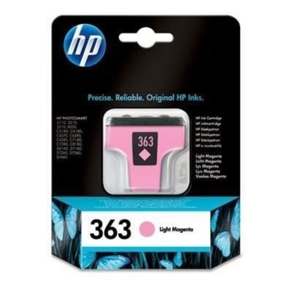 HP paket med 1 original 363 bläckpatron - Magenta - 230 foton - Blister