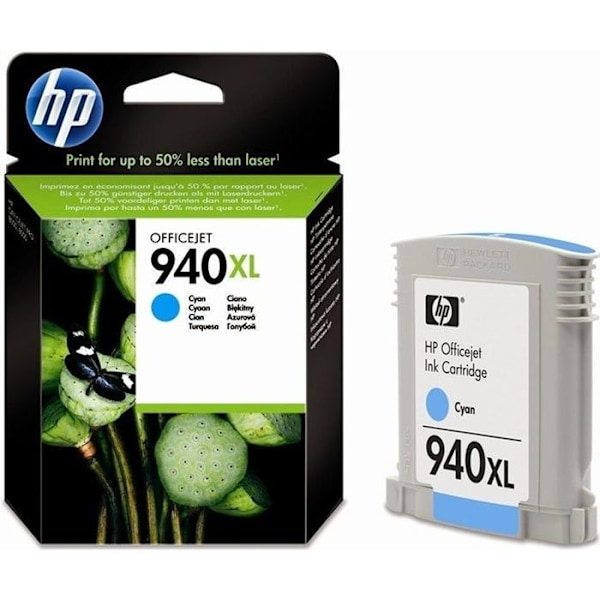 HP 940XL cyan originalbläckpatron med hög kapacitet för HP OfficeJet Pro 8000/8500 (C4907AE)
