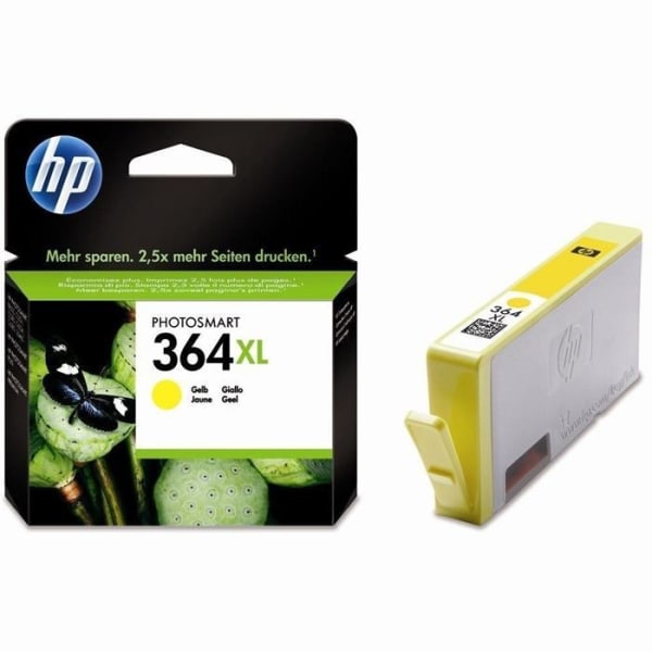 HP 364XL högkapacitets gul originalbläckpatron (CB325EE)