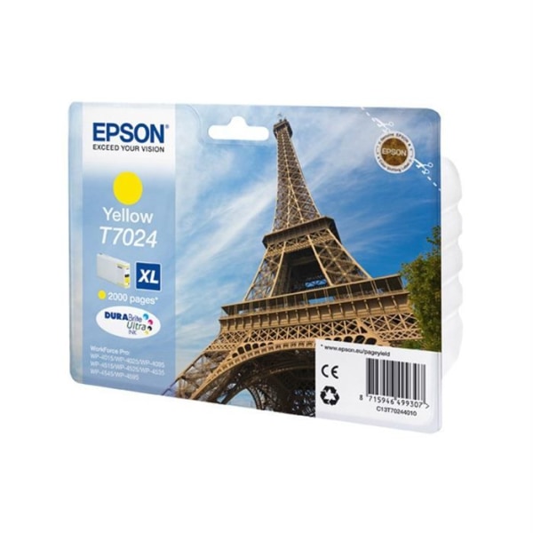 Epson T7024 XL Eiffeltårnet gul blækpatron