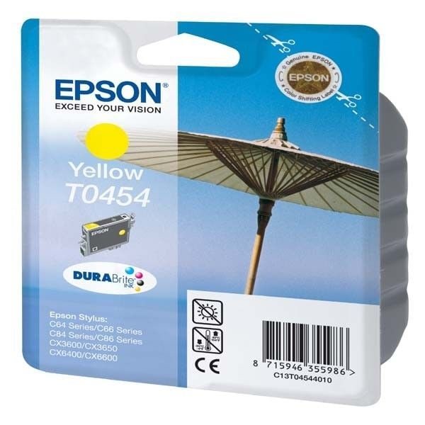 EPSON bläckpatron T0454 - Gul - Standardkapacitet 8 ml - 250 sidor