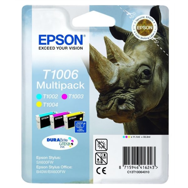 Epson T1006 Rhinoceros bläckpatroner Multipack färger
