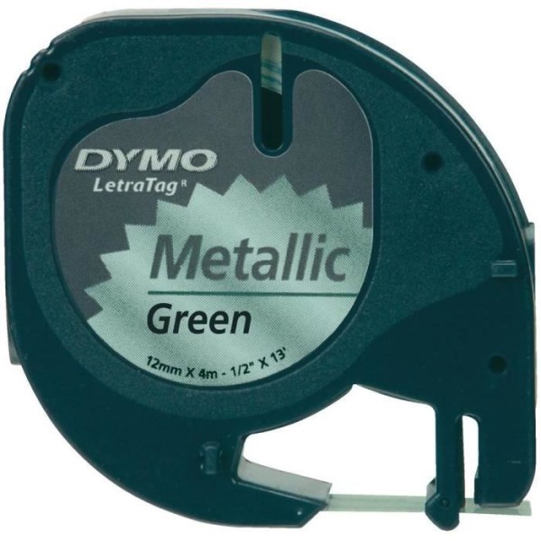 Pappersetikett band grön (metallic)/svart DY...