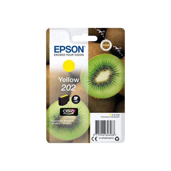 EPSON 202 blækpatron - Gul - 4,1 ml - Original