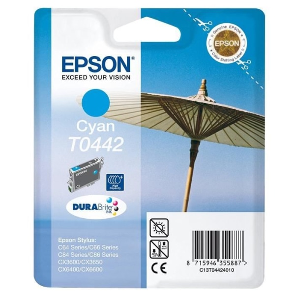 EPSON bläckpatron T0442 - Cyan - hög kapacitet - 13ml - 420 sidor