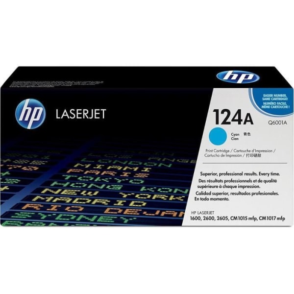 HP 124A cyan original LaserJet-tonerkassett (Q6001A) för HP Color LaserJet 1600/2600/2605/CM1015/CM1017