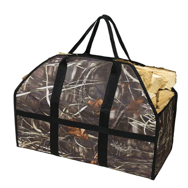 Firewood Basket with Handle, Foldable Waterproof Oxford