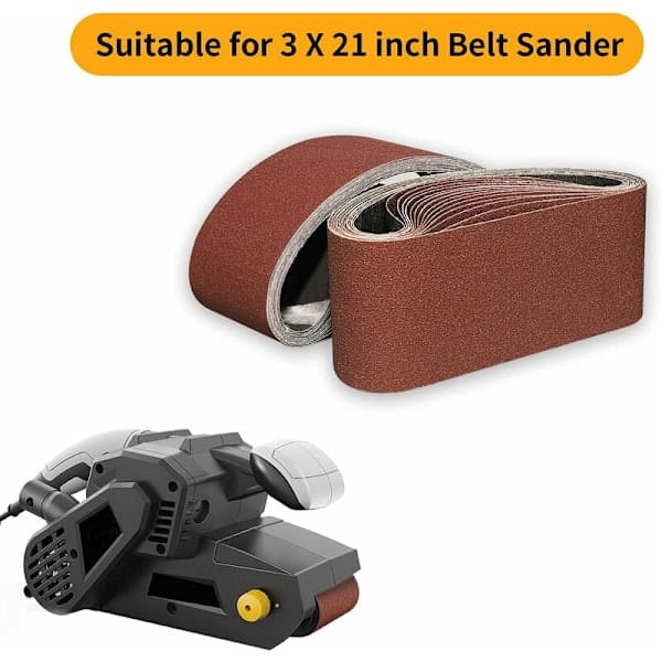 Sanding Belts 75x533 mm - 10 pcs 80-grit sanding belts for sanding and polishing with belt sander