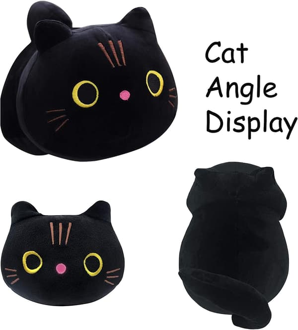 35CM Cute Black Cat Doll Small Kitten Cute Pillow Plush Doll Crea