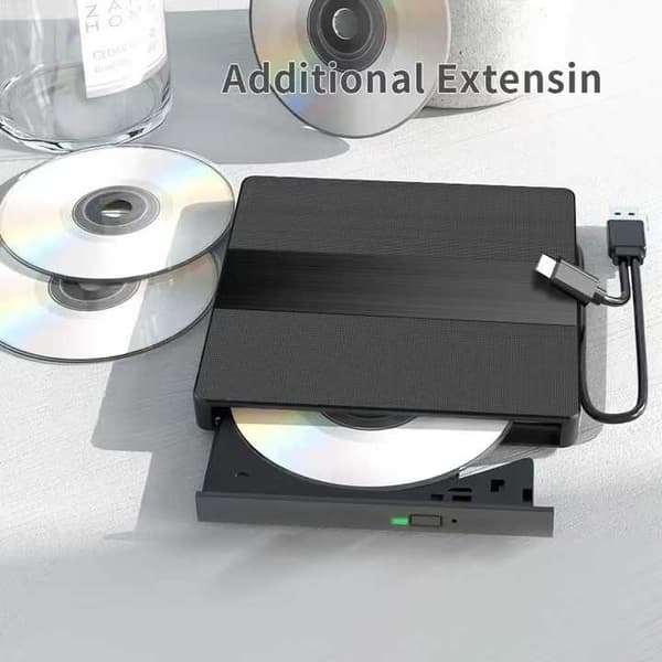 Ekstern CD/DVD RW-drev USB 3.0 USB C, til bærbar pc Windows 11 10 Linux OS Mac