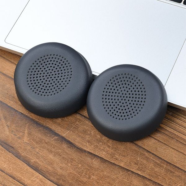 2 stk Erstatningsøreputer Kompatibelt med Logitech Zone Wireless - Grå PU Memory Foam Øreputer Svart