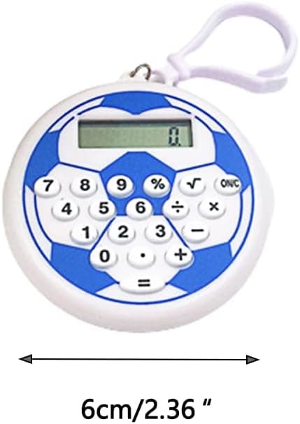 Black Mini Portable Calculator Pocket Basic Powered Calculator Cute Football Style Calculator