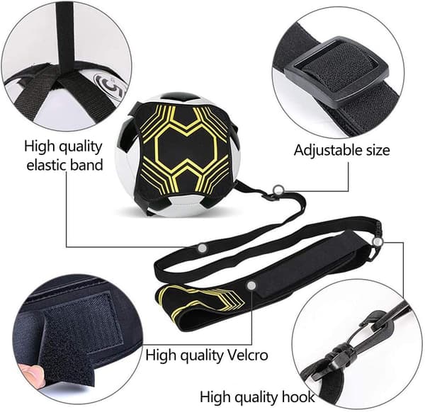 Elastic training band for football Yellow/Black