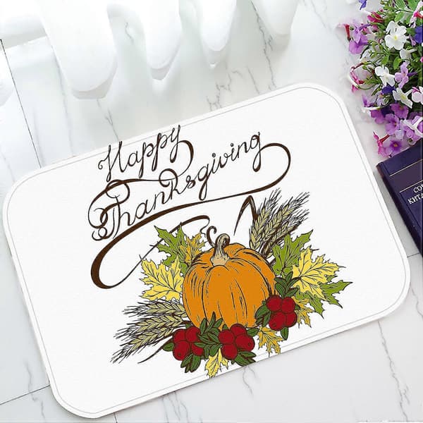 Thanksgiving Day Høsthøst Gresskar Dørmatte Innendørs/Utendørs/Baderomsmatte 40x60 cm