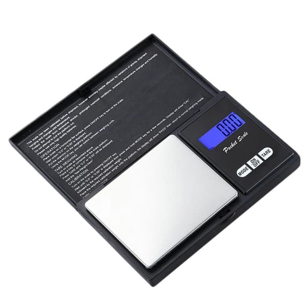 Taitettava digitaalinen taskuvaaka - 500 g Svart black