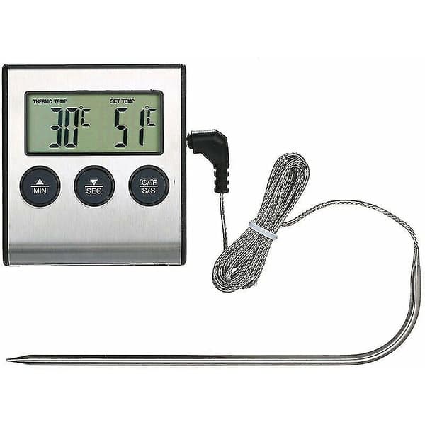 Køkkentermometer Timer Elektronisk Probe Kødtermometer Grill