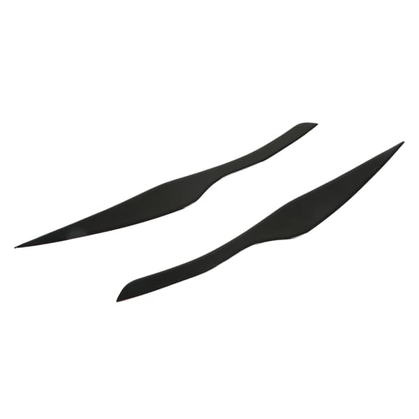 Left Right Headlight Eyebrow Trim Headlight Eyelid Decal Piano Black for 3 Series E90 E91 2005-2012