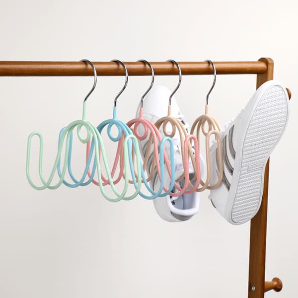 Multifunctional Shoe Hangers with Double Hooks Pink Svart
