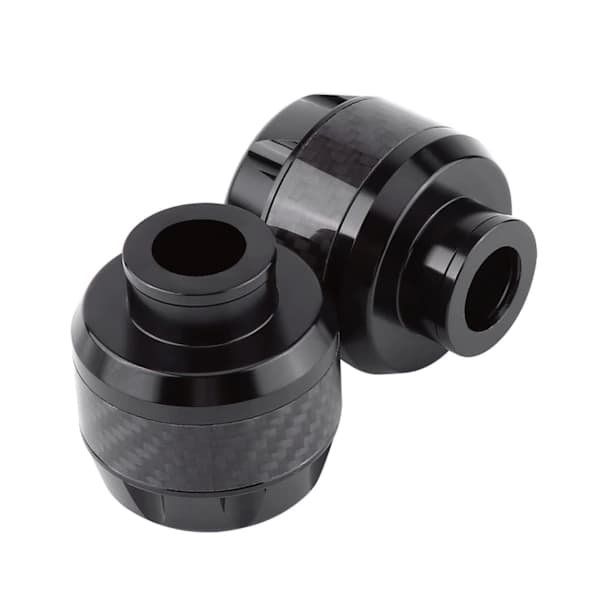 Motorcycle Front Fork Frame Sliders Carbon Fiber CNC Crash Protector for Rider Left and Right Set Black