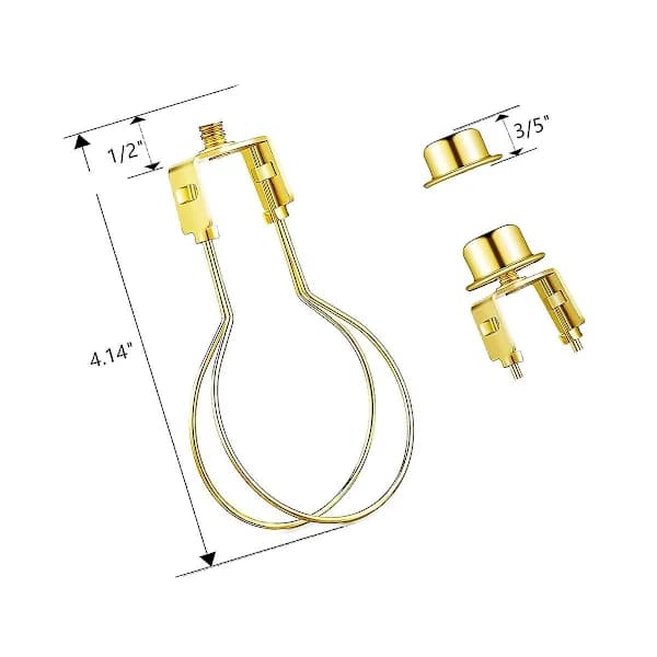 Lampshade Holder Adapter Kit Includes Top Finial And Lampshade Leveler To Keep Lampshade Stable Gold