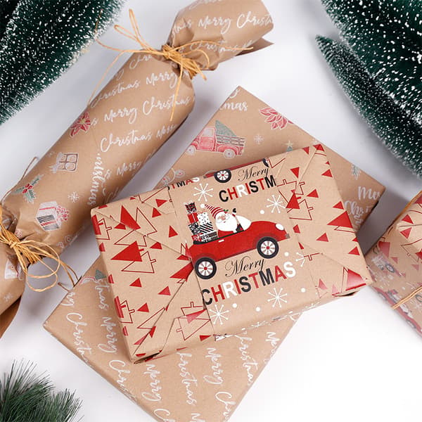Christmas Wrapping Paper Double-Sided Christmas Pattern Paper (43CMX 300CM)
