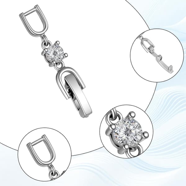 3 st silverarmbandsförlängare med strass (silver)