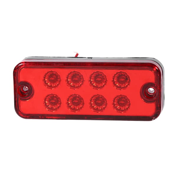 6 stk. 8 LED sidemarkeringslys indikatorlampe lastbil trailer rød