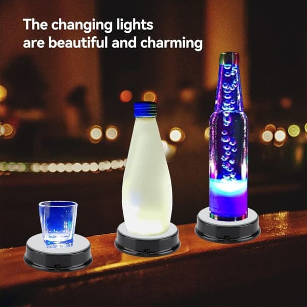 LED-lysbase, lysstativ, LED-lysbase, LED-lysstander, 7 farver LED-lysbaser, LED-displaybase LED-stativ displayplade til kunst