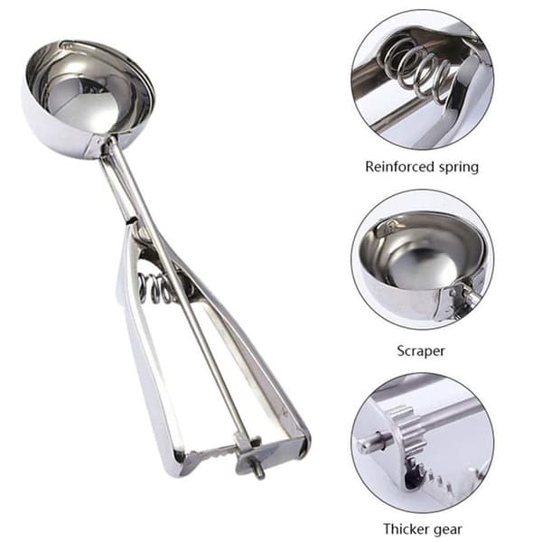 4/5/6 cm isske i rustfrit stål Isske Scoop Piskeris (3 stk)
