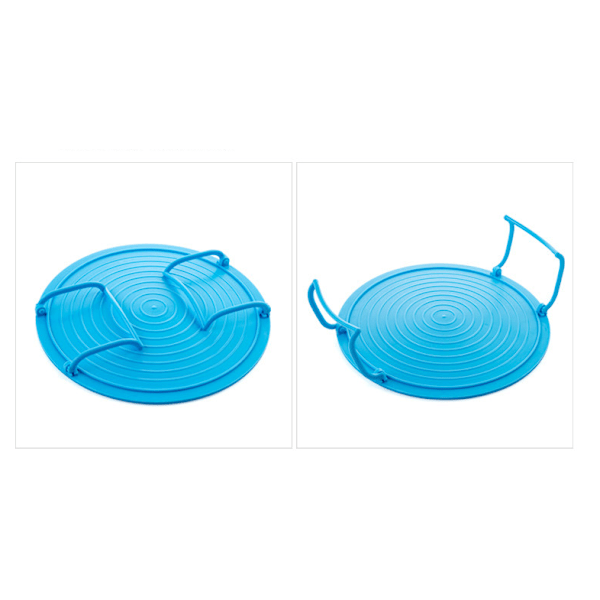 Multifunctional Microwave Heating Layer Steaming Rack Tray Double Layer Insulation Tray Stand Pot Mat Green green green