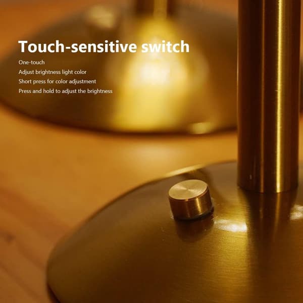 Dæmpbar krystalbordlampe med 3 farvers LED og touchkontrol-FY-