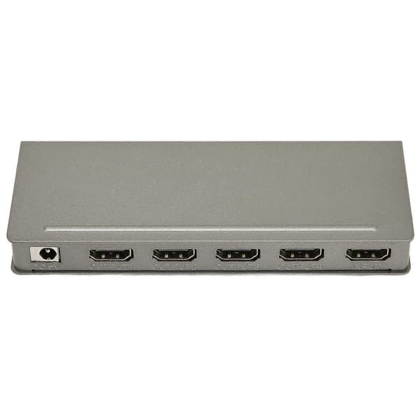 HD Multimedia Interface Splitter 4K 1 ind 4 ud Understøtter 3D 1080P Videodistributør Duplikator 100-240V UK-stik