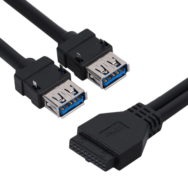 USB 3.0 työpöydän etupaneelin emolevyn kaapeli (0,6 m)