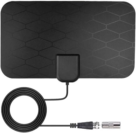 Bærbar HDTV-antenne, 360° langdistancesignalmodtagelse, understøtter 4K 1080P, 3M koaksial