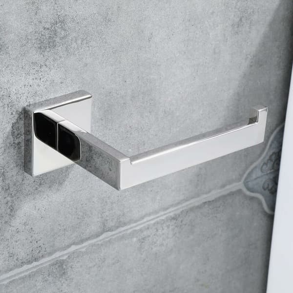 Toiletpapirholder i 304 rustfrit stål, krombelagt toiletpapirholder til vægmontering, toiletpapirholder til badeværelse